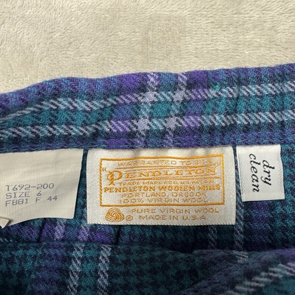 Pendleton & Geiger Womens Wool Plaid Skirt Lot Size 6 Vintage USA /Austria 24x32 - Picture 3 of 16